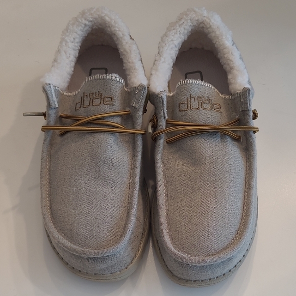 Hey Dude Wally Herringbone Canvas Loafer Chukka-Style Slide/ Slip On - Picture 8 of 17